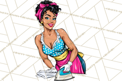 Vintage 1950s Housewife Clipart, Retro Woman Png Files Product Image 2
