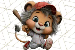 Safari Animals Playing Baseball Sports Clipart PNG Product Image 4