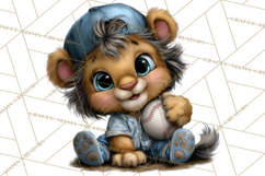 Safari Animals Playing Baseball Sports Clipart PNG Product Image 5