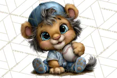 Safari Animals Playing Baseball Sports Clipart PNG Product Image 5