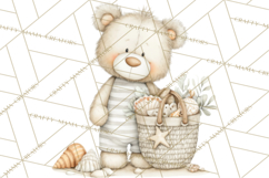 New England Coastal Teddy Bear Nautical Summer Clipart Product Image 5