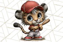 Safari Animals Playing Baseball Sports Clipart PNG Product Image 5