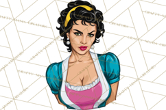 Vintage 1950s Housewife Clipart, Retro Woman Png Files Product Image 3