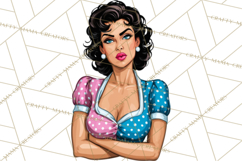 Vintage 1950s Housewife Clipart, Retro Woman Png Files Product Image 4