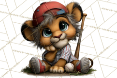 Safari Animals Playing Baseball Sports Clipart PNG Product Image 4