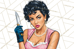 Vintage 1950s Housewife Clipart, Retro Woman Png Files Product Image 5