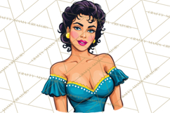 Vintage 1950s Housewife Clipart, Retro Woman Png Files Product Image 2