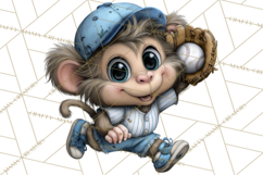 Safari Animals Playing Baseball Sports Clipart PNG Product Image 3