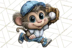 Safari Animals Playing Baseball Sports Clipart PNG Product Image 3