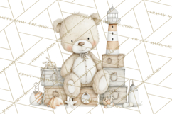 New England Coastal Teddy Bear Nautical Summer Clipart Product Image 3
