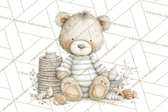 New England Coastal Teddy Bear Nautical Summer Clipart Product Image 4