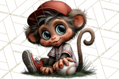 Safari Animals Playing Baseball Sports Clipart PNG Product Image 4