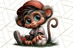 Safari Animals Playing Baseball Sports Clipart PNG Product Image 4
