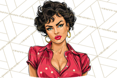 Vintage 1950s Housewife Clipart, Retro Woman Png Files Product Image 4