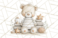 New England Coastal Teddy Bear Nautical Summer Clipart Product Image 5