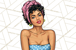 Vintage 1950s Housewife Clipart, Retro Woman Png Files Product Image 5