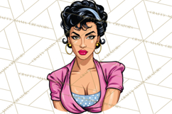 Vintage 1950s Housewife Clipart, Retro Woman Png Files Product Image 2