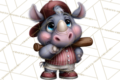 Safari Animals Playing Baseball Sports Clipart PNG Product Image 2
