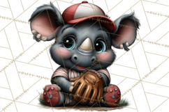 Safari Animals Playing Baseball Sports Clipart PNG Product Image 3