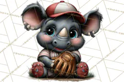 Safari Animals Playing Baseball Sports Clipart PNG Product Image 3