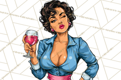 Vintage 1950s Housewife Clipart, Retro Woman Png Files Product Image 3