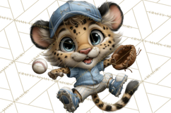 Safari Animals Playing Baseball Sports Clipart PNG Product Image 2
