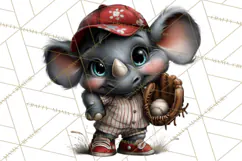 Safari Animals Playing Baseball Sports Clipart PNG Product Image 4