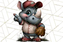Safari Animals Playing Baseball Sports Clipart PNG Product Image 5