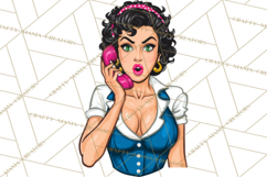 Vintage 1950s Housewife Clipart, Retro Woman Png Files Product Image 5