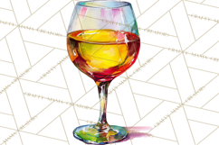 Watercolor Wine Clipart, Drinking Wine Png, Sublimation Product Image 5