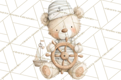 New England Coastal Teddy Bear Nautical Summer Clipart Product Image 3