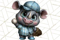 Safari Animals Playing Baseball Sports Clipart PNG Product Image 3