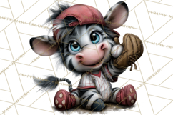 Safari Animals Playing Baseball Sports Clipart PNG Product Image 4