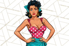 Vintage 1950s Housewife Clipart, Retro Woman Png Files Product Image 4