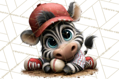 Safari Animals Playing Baseball Sports Clipart PNG Product Image 5