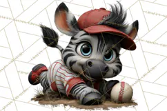 Safari Animals Playing Baseball Sports Clipart PNG Product Image 2
