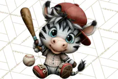 Safari Animals Playing Baseball Sports Clipart PNG Product Image 3
