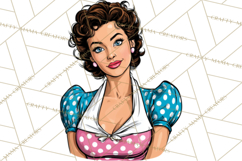 Vintage 1950s Housewife Clipart, Retro Woman Png Files Product Image 3