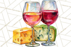 Watercolor Wine Clipart, Drinking Wine Png, Sublimation Product Image 4