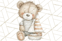 New England Coastal Teddy Bear Nautical Summer Clipart Product Image 5