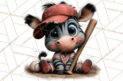 Safari Animals Playing Baseball Sports Clipart PNG Product Image 5