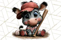 Safari Animals Playing Baseball Sports Clipart PNG Product Image 5