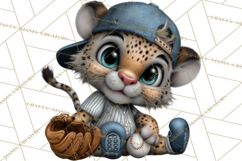 Safari Animals Playing Baseball Sports Clipart PNG Product Image 3