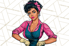 Vintage 1950s Housewife Clipart, Retro Woman Png Files Product Image 3
