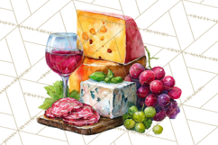 Watercolor Wine Clipart, Drinking Wine Png, Sublimation Product Image 3