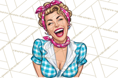 Vintage 1950s Housewife Clipart, Retro Woman Png Files Product Image 2