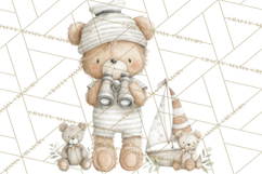 New England Coastal Teddy Bear Nautical Summer Clipart Product Image 2