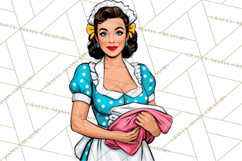 Vintage 1950s Housewife Clipart, Retro Woman Png Files Product Image 3