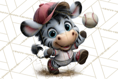 Safari Animals Playing Baseball Sports Clipart PNG Product Image 4