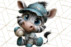 Safari Animals Playing Baseball Sports Clipart PNG Product Image 5